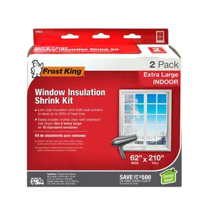 Extra-Large Shrink Window Insulation 2 Pack, Polyurethane 62" x 210"in.