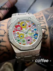 Men's Fashion Round Dial Analog Quartz Watch, Fashion Watch with Date Display Function, Trendy All-match & Exquisite Watch for Birthday Gift with Box, Modern Fashionable Wristwatch, Casual Round Dial, Modern Watches