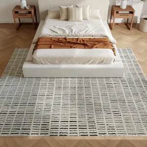 Nourison Cozy Modern Abstract Indoor Area Rug - Geometric Graphic, Minimalist, Soft Thick Indoor Floor Rug for Home Living Spaces, Geometric Graphic Rug