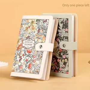 New Retro Floral Cash Saving Book, Money Clip & Cash Organizer Wallet  Large Capacity For RMB Cash Storage. Planner Notebook