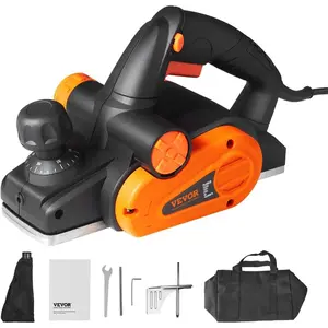 VEVOR Electric Hand Planer, 3 - 1/4 - Inch Cut Width, 16500 RPM High - Speed Powerful Electric Handheld Planers for Woodworking, Wood Chamfer DIY, Smooth Finish Carpentry Tool, FCC - SDoC(710W)VEVOR Super Brand Day