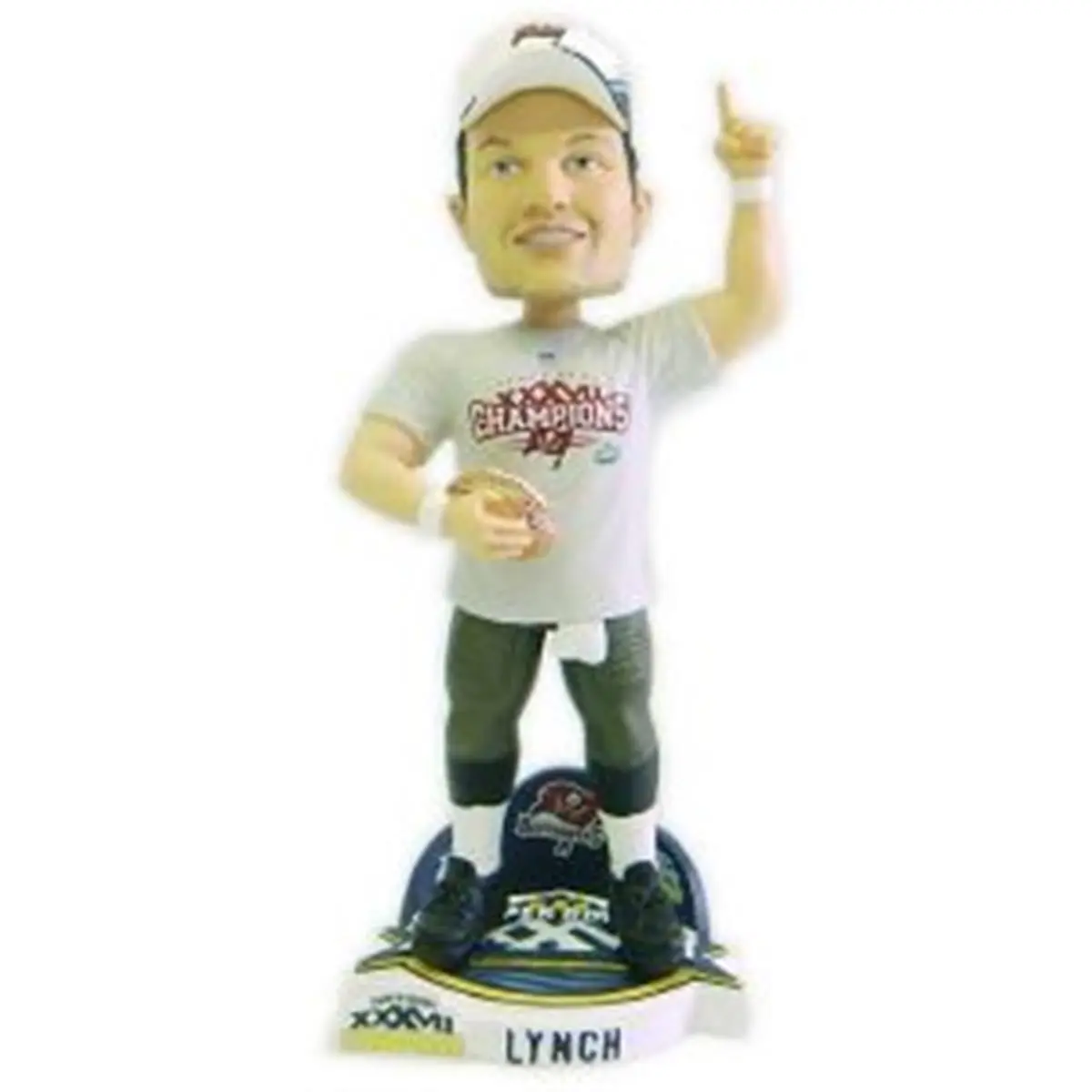 FOCO Tampa Bay Buccaneers John Lynch Super Bowl Champ Resin Bobblehead - 8" Tall, Hand Crafted, Highly Detailed, Limited Ed. Forever Collectibles Sports Accessory