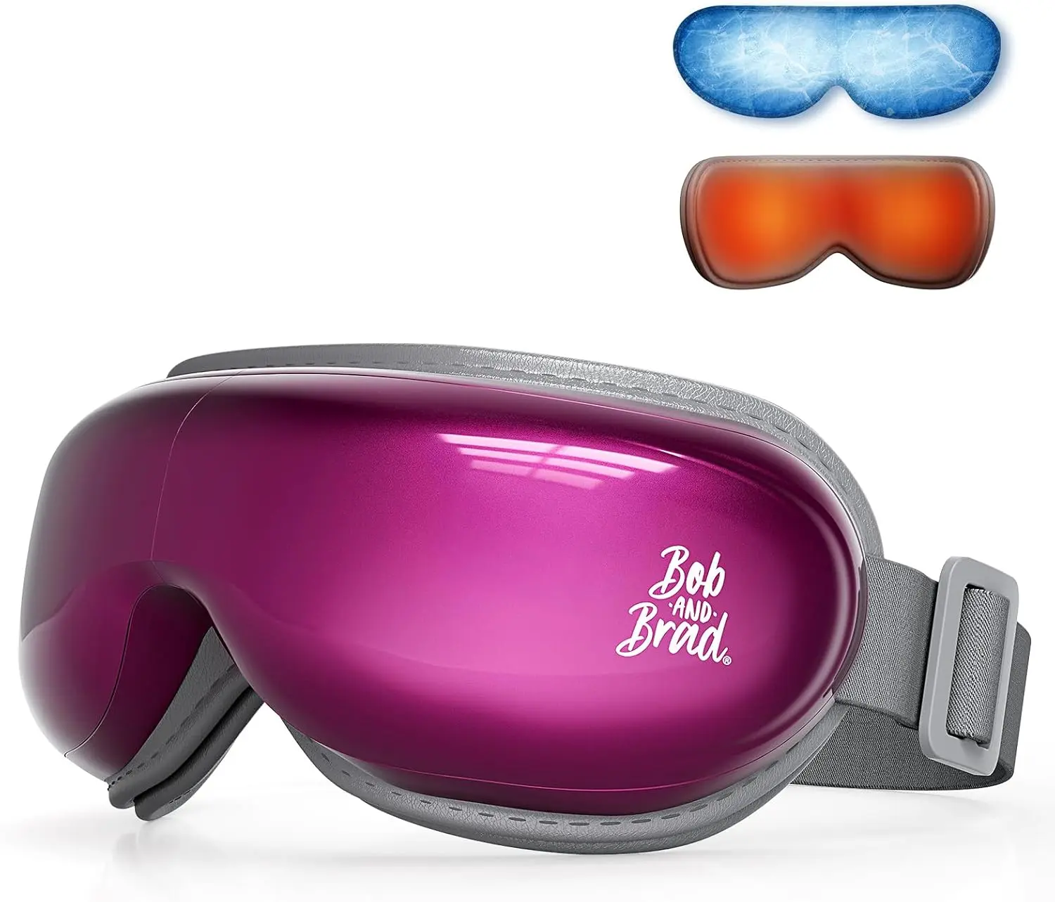 BOB AND BRAD Eye Massager Comfort Heat and Cooling Therapy,Heated Face Massager Relaxation for Eye Strain Dry Eye Relief Improve Sleep, Adjustable EyeOasis 3 Eye Smart Eye Mask Quieter Music for Migraines,Pain Relief, FSA HSA Eligible,Gifts for Women Men
