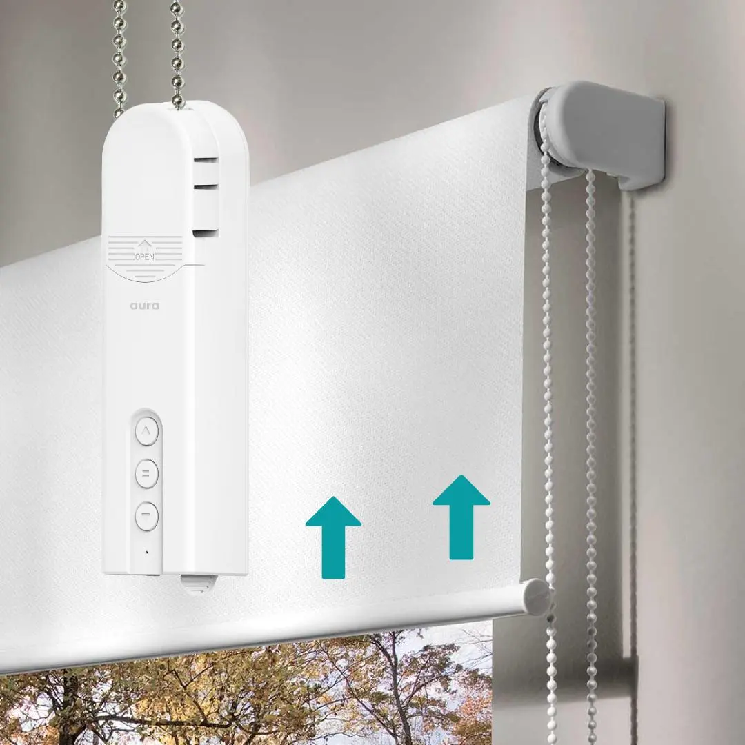 Aura Smartshade - Motorize Your Existing Window Shades with Wi-Fi Control & Energy Saving Features for 12 Months
