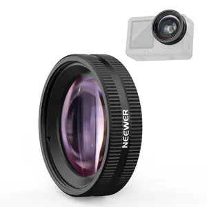 【DealsForYouDays】NEEWER LS010 Macro Lens Compatible with DJI Osmo Action 6 Only, Action Camera Close Up Photography Accessories with 2X Magnification, 2 Elements 1 Group, 2-3cm Focus Range summerwins
