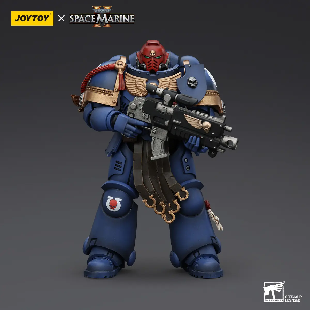 JOYTOY Warhammer 40000 Space Marine Ultramarines Sergeant Gadriel 1:18 Scale 5.03 in ABS Plastic Action Figure, Model Figure, Collectible Toys, JT00065, Spacemarine