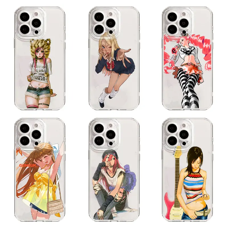 Soft Girl Case for iPhone 17,16,15,14,13,12,11,Pro,Max,Plus Phone Cover, Dreamy INS Girl Comic Girl Lovely Phone Case | Perfect for Teen Girls