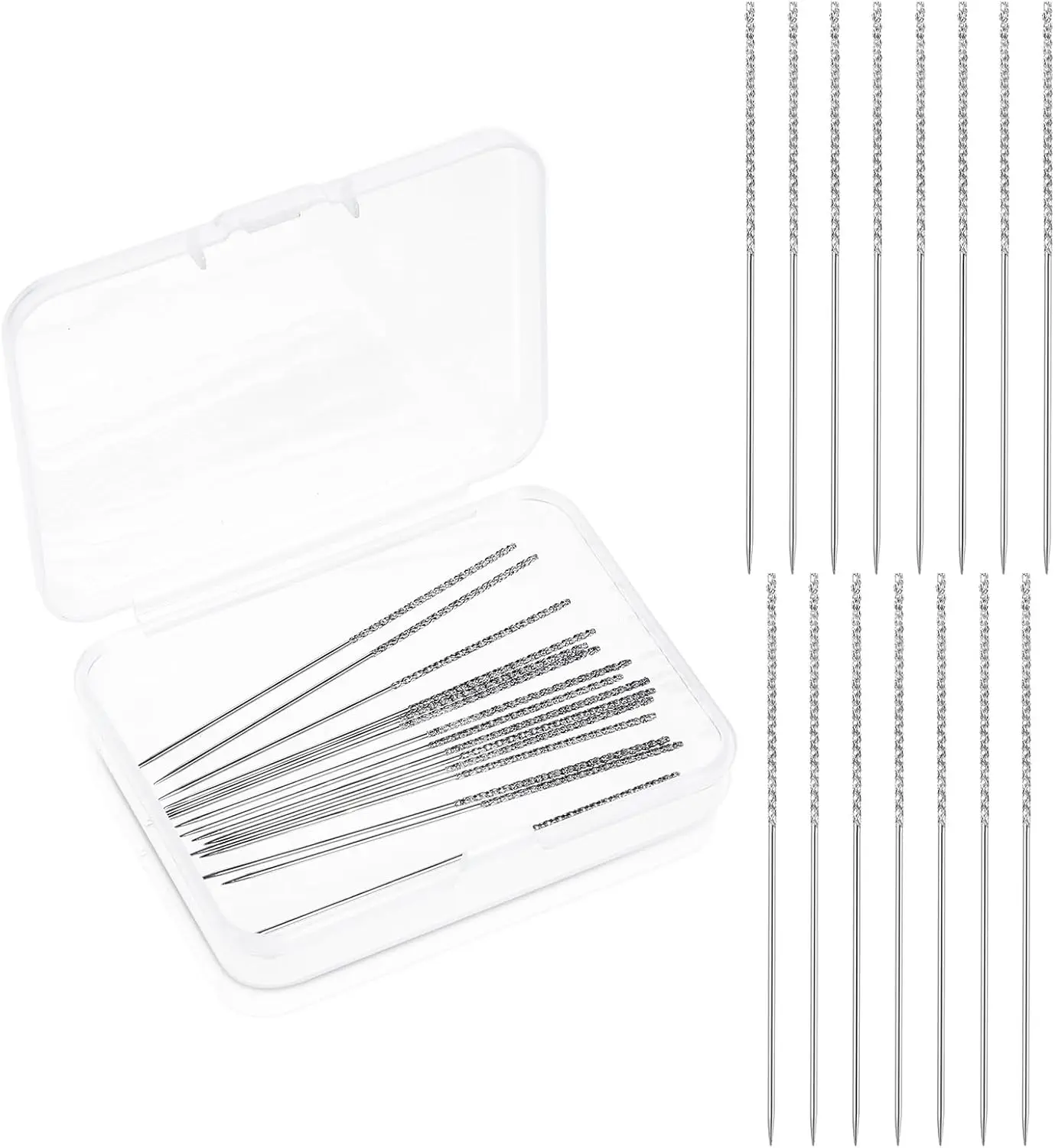 15pcs Snag Nab It Tool,Snag Repair Tool Sharps,Snag Repair Needle Sharps Leather Craft Sewing Needles Broken Thread Repair Tools Suitable for Knitting Clothing Curtains (0.03 x 2.36 Inch)