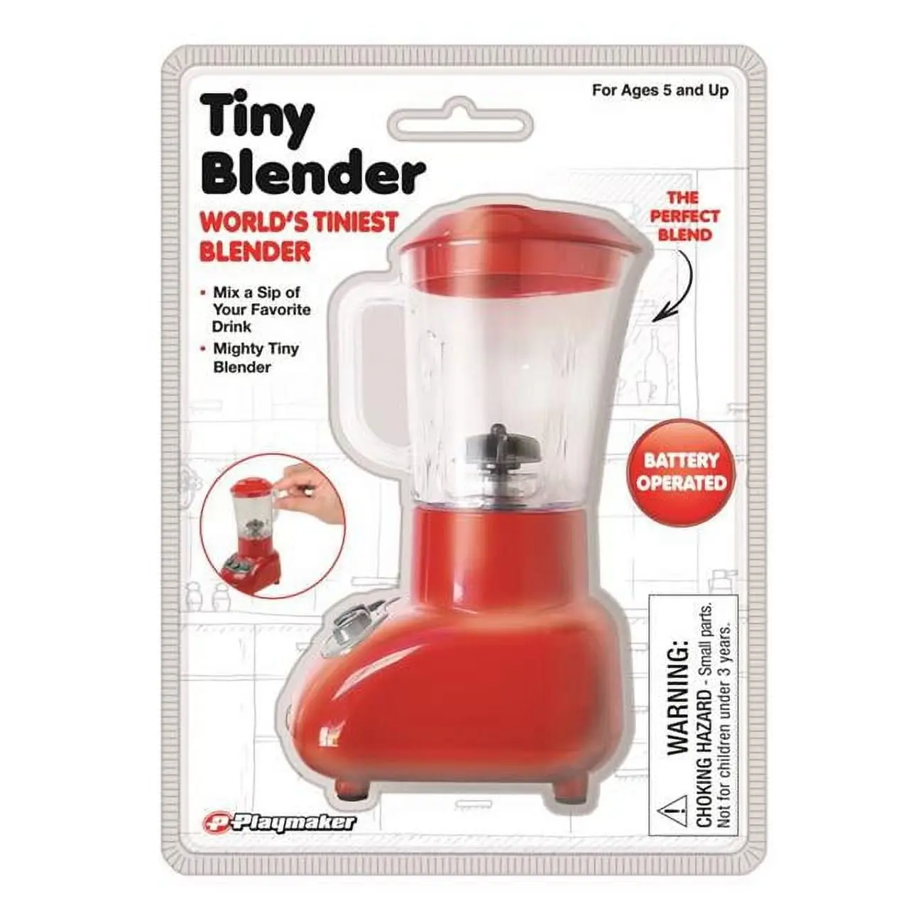 Playmaker Toys 6063182 Plastic Tiny Blender, Red - Pack of 12