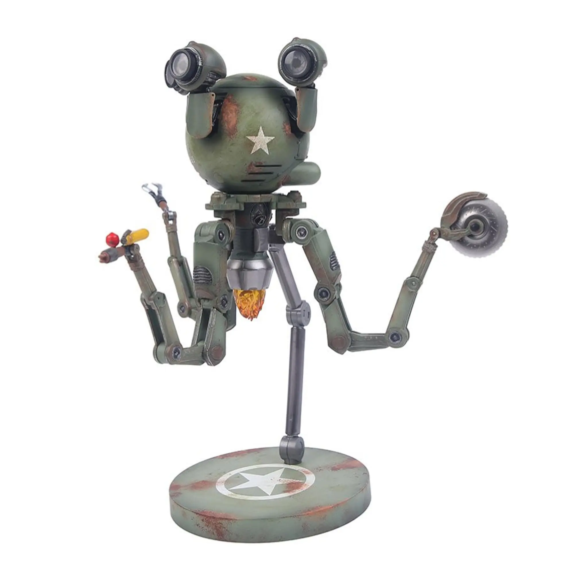 Fallout Mister Gutsy Deluxe 12-in Articulated Action Figure, Plastic Toy Model Collectible Figurine, Toy Model Action Figures, Articulated Action Figures