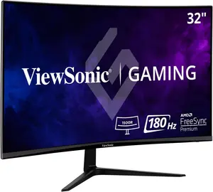 ViewSonic VX3218-PC-MHD 32 Inch Curved 1080p 1ms 180Hz Gaming Monitor with FreeSync Premium Eye Care HDMI & Display Port 1500R
