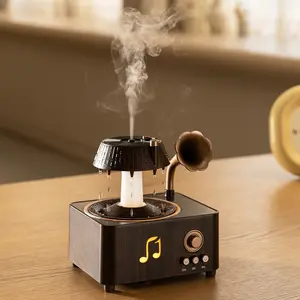 Colorful Night Light Multifunctional Humidifier with Bluetooth-compatible Speaker, Cold Mist Aroma Diffuser, 9 Noise Sounds, 360° Rotating Raindrop Design