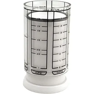 1 Adjustable Measuring Cup, Plastic, White