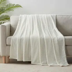 NESTL Modern Soft Microfiber Throw Blanket - Flannel Fleece, Lightweight Breathable, Plush Fluffy, Cozy for Couch, Bed, Machine Washable, Flannel Fleece Blankets, Lightweight Breathable Blanket