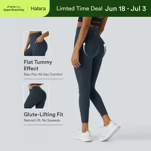Halara UltraSculpt High Waisted Scrunch Butt Lifting Tummy Control Pocket Shaping Training Leggings #summervibes