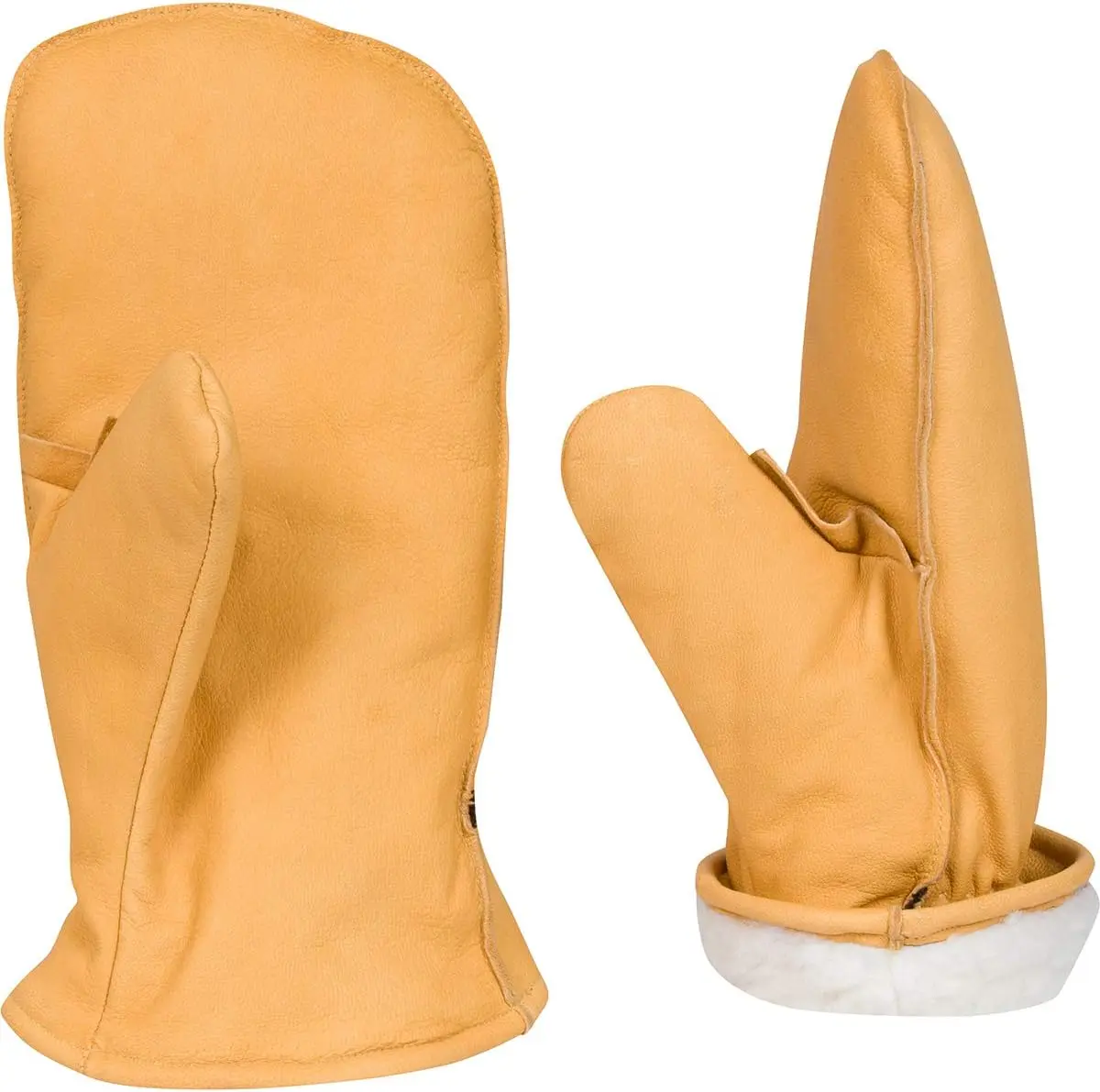 KBar7 Leather Mittens Sherpa Fleece Lined Mens Winter Chopper Mitt in Small,Med,Large,XL, or XXL