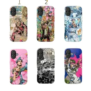 JoJo's Bizarre Adventure anime phone case, compatible with iPhone 17/16/15/14/13/12/11 Pro Max/Plus and Samsung Galaxy S23FE/22/23/24/25.