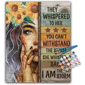 Paint by Numbers Kit for Adults - Inspirational Adult Paint by Number Kits on Canvas for Beginners, DIY Acrylic Oil Number Painting Kits for Home Wall Decor Gift 16"x20" (Without Frame)