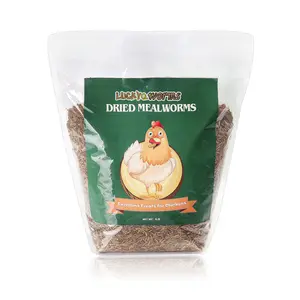LuckyQworms Dried Mealworms for Chickens Birds & Reptiles High Protein Calcium Natural Non-GMO Feed Suitable for Backyard Chickens Multiple Bulk Sizes