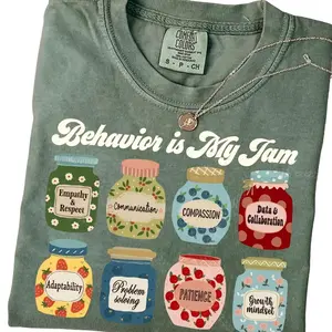 Behavior Is My Jam Teacher T-Shirt, Behavior Analyst Shirt, Therapy Shirt, Behavioral Therapist Tee, Teacher Life Shirt
