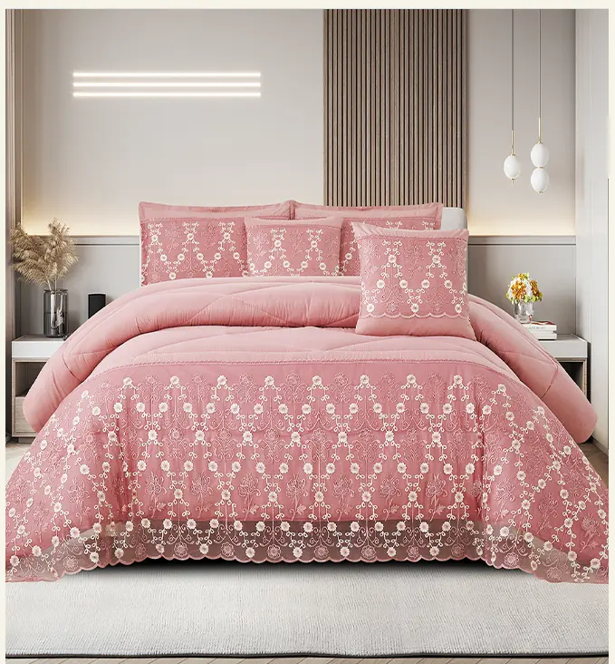 3 Piece Gold Foil Faux Suede Comforter Set with Pillowcases for Christmas and Gift Giving Available in Queen King and Cal King Sizes All Season Microfiber Breathable Durable