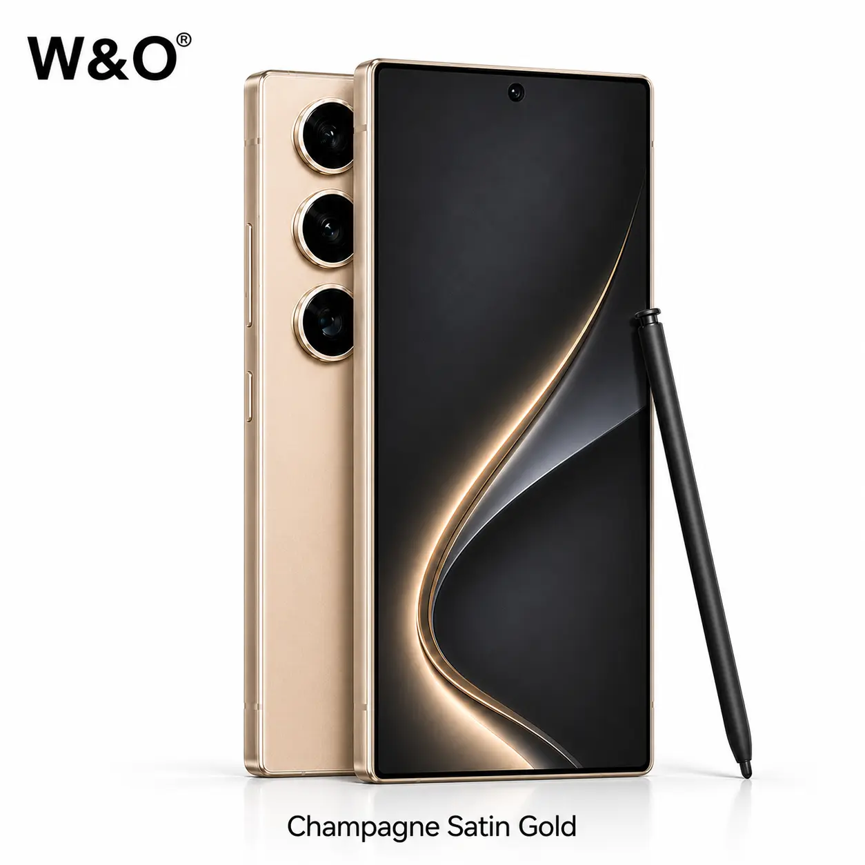 W&O Android 14 Smartphone, 12GB+512GB, 6.8" HD+ Large Display, 6800mAh Battery, 12MP+50MP Camera, Built-in Stylus, Dual SIM, microSD Expandable Storage, Card Navigation, Unlocked Cellphone