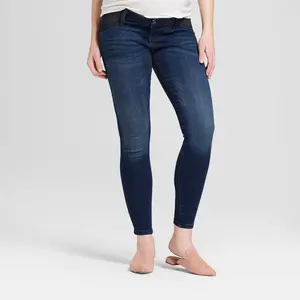 Isabel Maternity by Ingrid & Relaxed Fit Below Knee Skinny Jeans Power Stretch