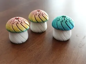 3D Printed Mushroom Twist decoration