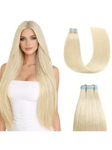 Invisible Tape Hair Extensions, Synthetic Extensions, Colorful Straight Hair Clips, 20 Pieces, Suitable for Women, Daily, Festival, Party Wear