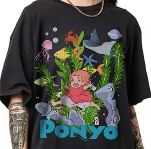 Studio Ghibli Anime Shirt, Comfort Colors Ghibli, Ponyo T-Shirt, Hayao Miyazaki Fan, Ponyo Sweatshirt, Ponyo And Sasuke, Studio Ghibli Gift