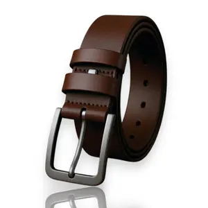 Leather Dress Belts for Men,Casual Business Wearing for Jeans,Suits, Belts Width 1 3/8
