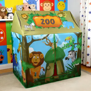 Kids Fun Castle Play Tent, Portable Foldable Playhouse, Ideal Birthday Christmas Halloween Thanksgiving Holiday Gift, No Accessories & Lights, Portable Play Area