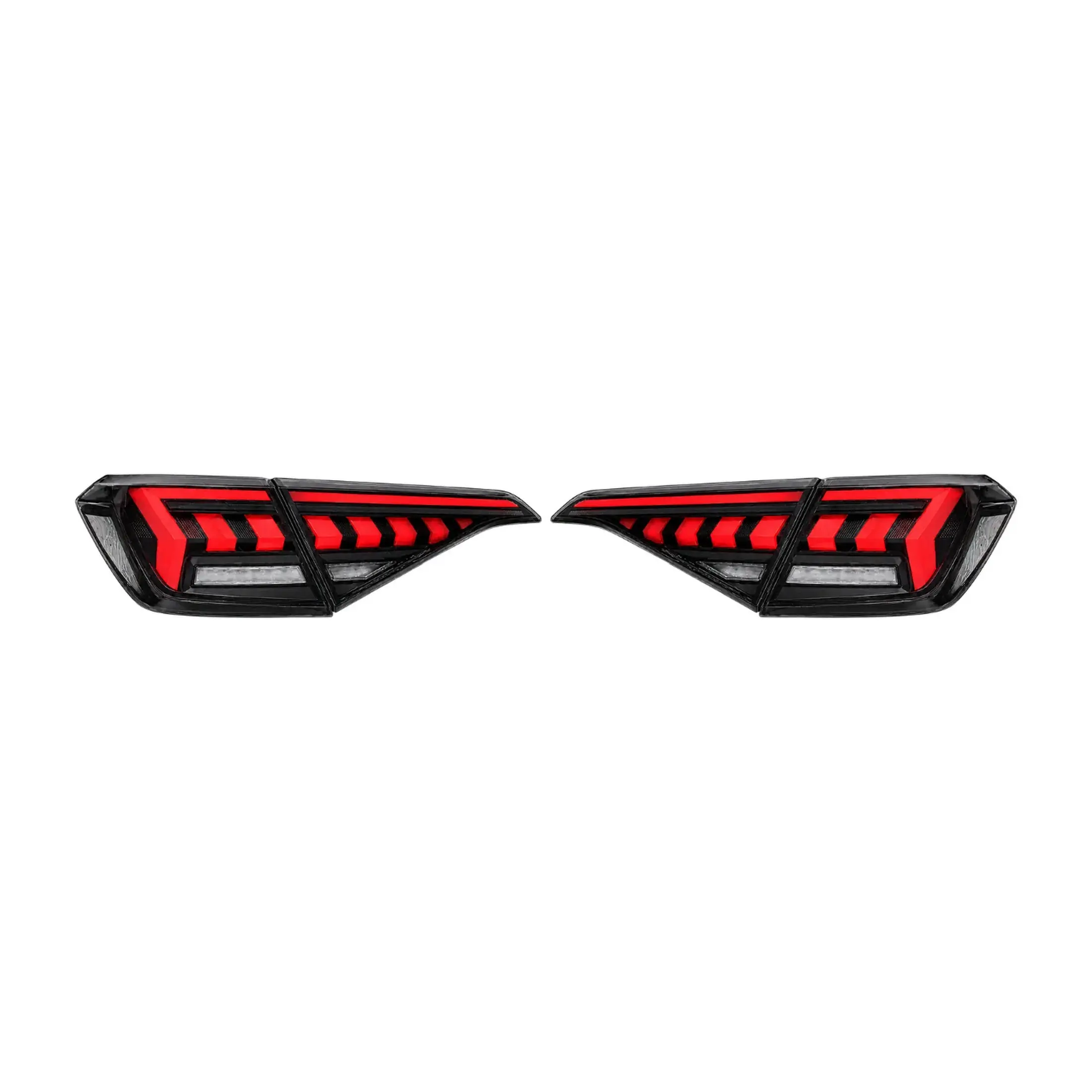 Sequential LED Tail Lights Assembly for 2022-2026 Honda Civic 11th Gen Sedan, Plug-In Harness, Turn Signal Sweep, UV Polycarb Lens for Night Driving