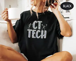 CT Tech Short sleeved T-SHIRT / Sweatshirt  ,  CT Technologist, Floral CT Tech Tshirt, Radiology Student, Rad Tech Week Tee Shirt
