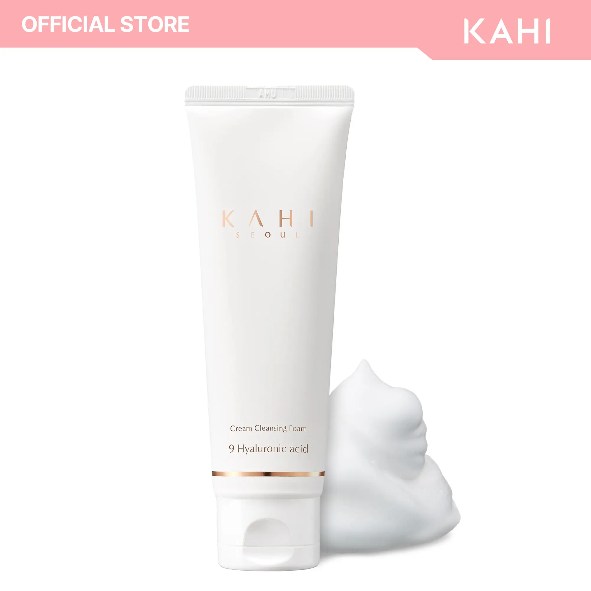 KAHI Cream Foaming Facial Cleanser - Hydrating Luxury Cream-to-Foam Wash with Collagen, Hyaluronic Acid, Dewy Moisture for Oily & Combination Skin, Pore Care (2.70 fl oz), Cleansing, All Skin Types