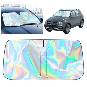 Foldable Car Windshield Sun Shade Screen | Reflective Front Windshield Sunshade Panels | Universal Fit for Most Cars, SUVs