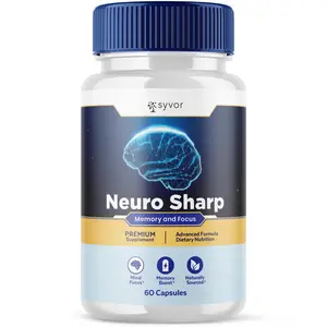 (1 Pack) Neuro Sharp Nootropic All Natural Formula Brain Supplement 60 Capsules