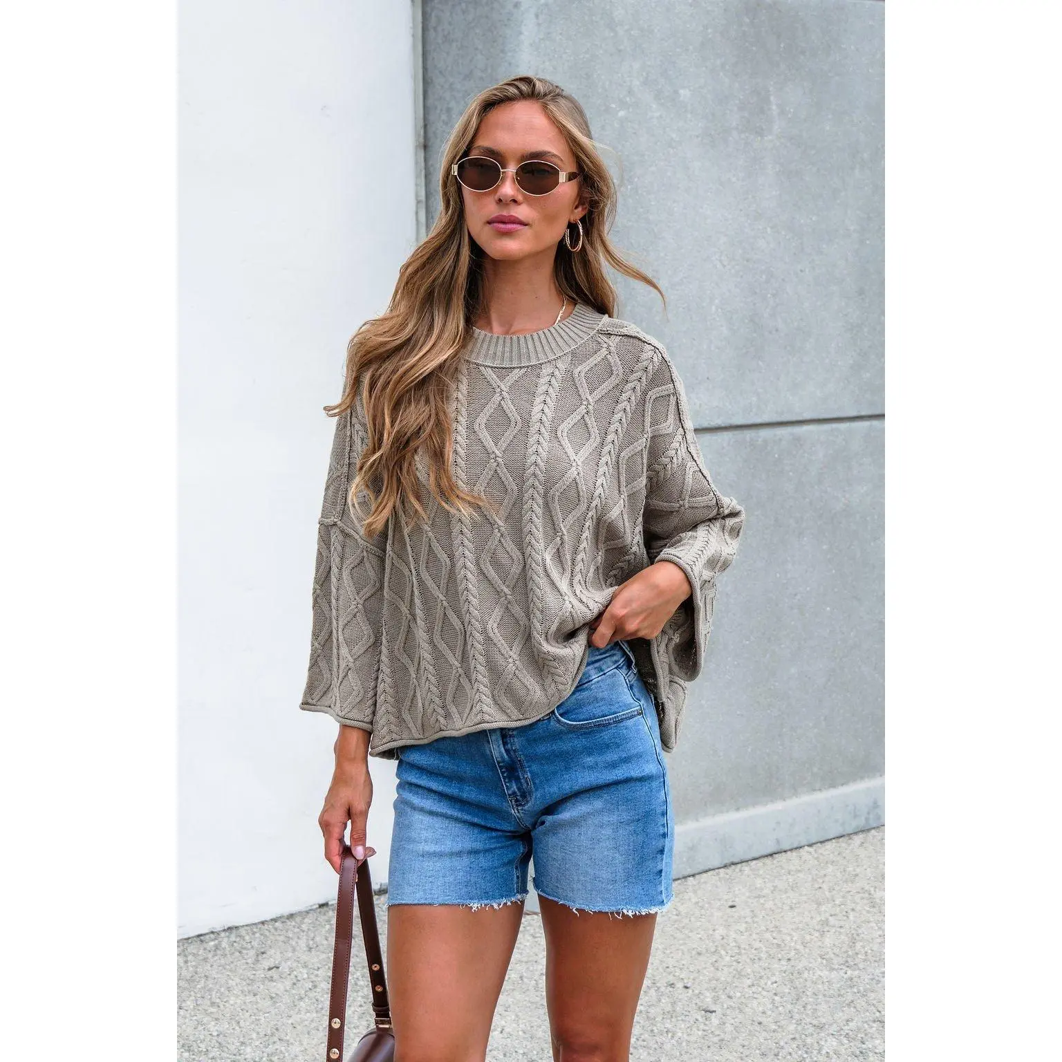 Emory Cable Knit Sweater - Olive