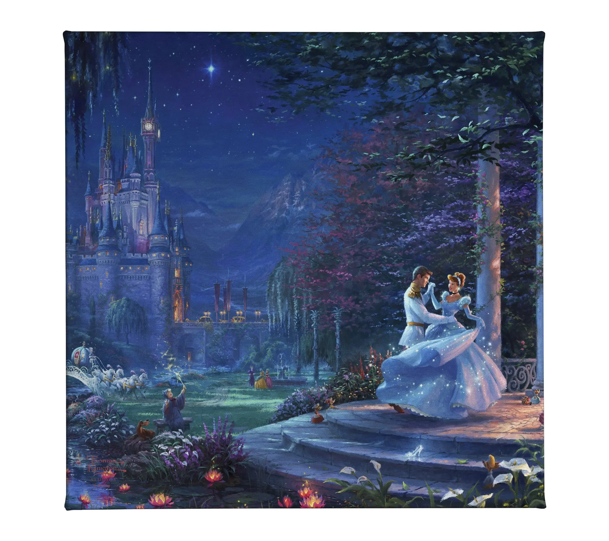 Thomas Kinkade Cinderella Dancing 14x14 GalleryWrap