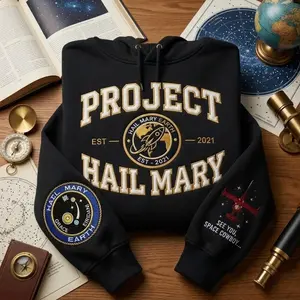 Space Explorer Embroidered Shirt, Scifi Novel Fan Embroidery Sweatshirt, Project Hail Mary Hoodie, Astronomy Lover Gift, Science Nerd Hoodie