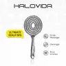 HALOVIDA Hollow Round Bristle Brush - Anti-Static Massage Brush for Enhanced Volume & Scalp Care,Pain-Free,Reduces Heat Damage, Ideal for Quick Drying and Voluminous Styling,Pure,Boar bristle brush, Use in Wet and Dry Hair, #backtoschool
