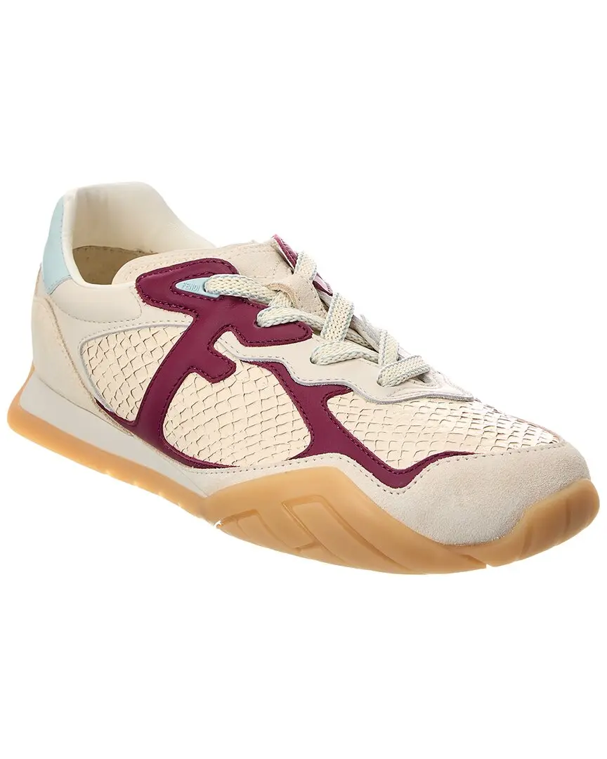 FENDI Wave Pulse Leather Sneaker