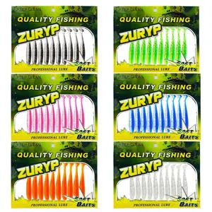 7cm Soft Bait (10pcs/pack), T-tail Fishing Lure, Professional Fishing Bait for Fishing Enthusiasts, Outdoor Fishing Accessories, Fishing Tackle