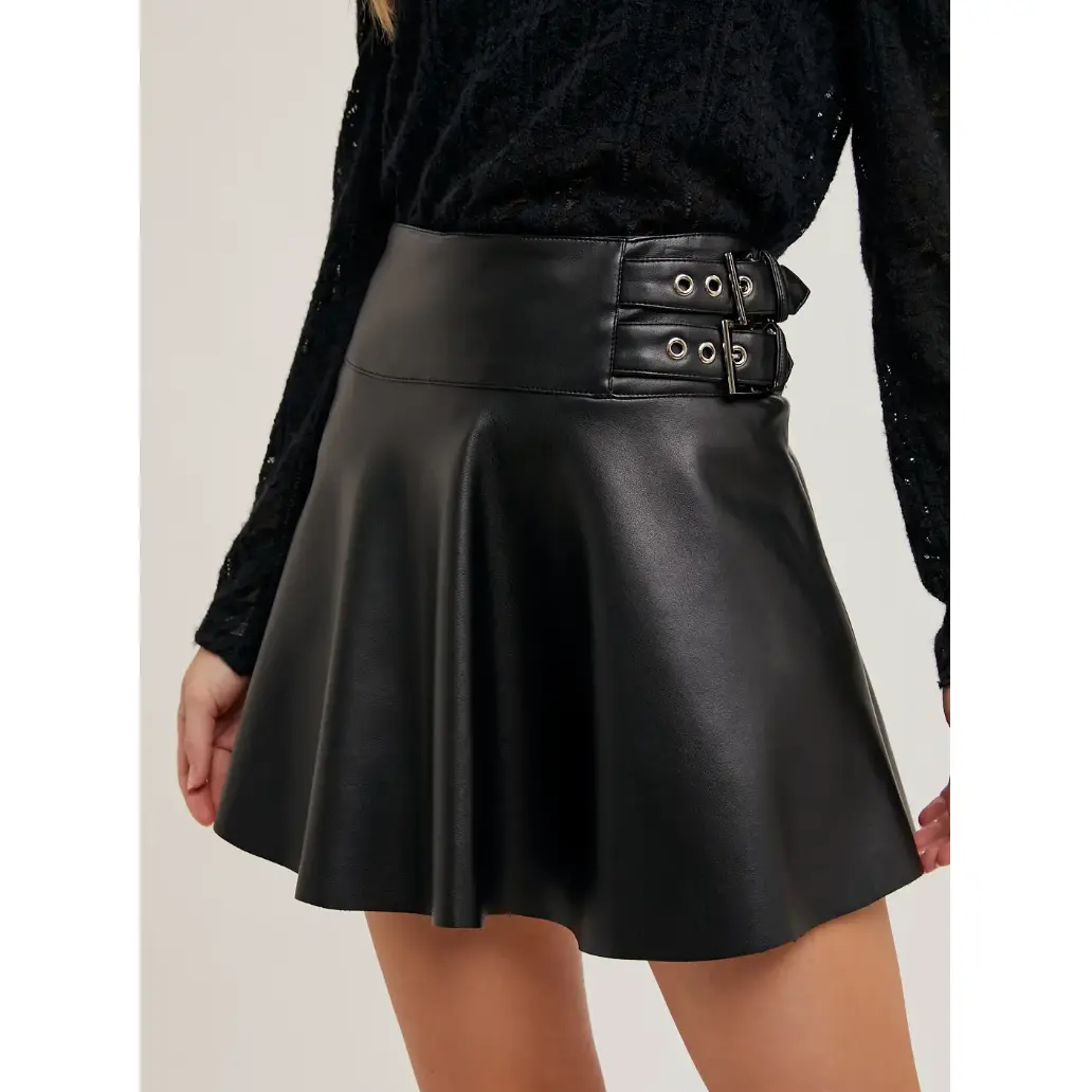 Reba Double Buckle Skirt