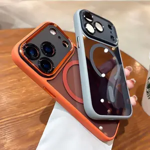 Full-Body Shockproof Transparent Case for iPhone 11-17 Pro Max| Magnetic Compatible with MagSafe Wireless Charging| Multi-Lens Protection with 100% Clear Pixel Camera Ring| Ultra-Thin, Anti-Fingerprint, Raised Bezels