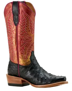 Ariat Women's Exotic Full Quill Ostrich Futurity Revival Western Boot Square Toe - 10058163