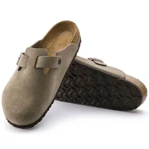 Birkenstock Boston Soft Footbed Suede Taupe Men's 560771 New