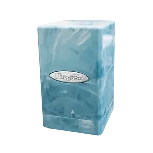 Marble SATIN® Tower DECK BOX® - Light Blue / White