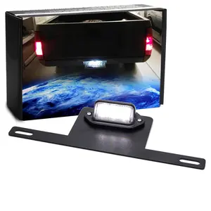 iJDMTOY Heavy Duty Steel Built License Plate Holder w/Xenon White LED Tag Light, For Car Truck RV Trailer, etc