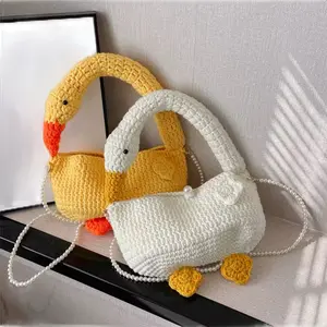 Casual Duck Knitted Shoulder Bag Handmade
